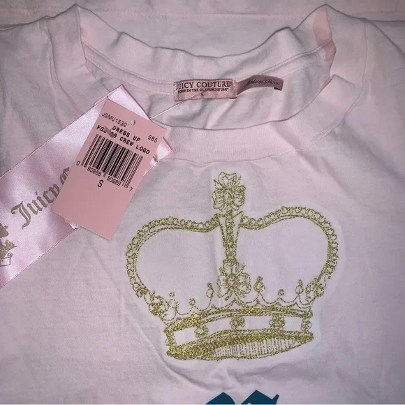 Juicy Couture Pam Gela My Dog For President T-Shirt Pink Women's Small NWT - Picture 5 of 6